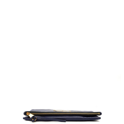 Mulberry Clutch Daria Pouch in Blue, Calfskin Leather — Alternate View 7
