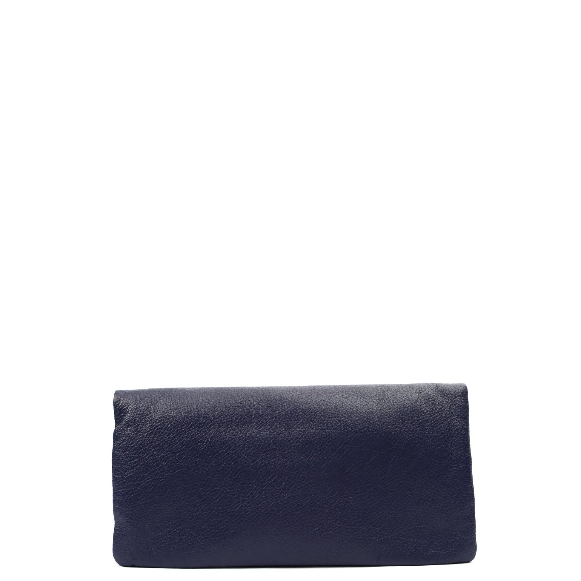 Mulberry Clutch Daria Pouch in Blue, Calfskin Leather — Back View