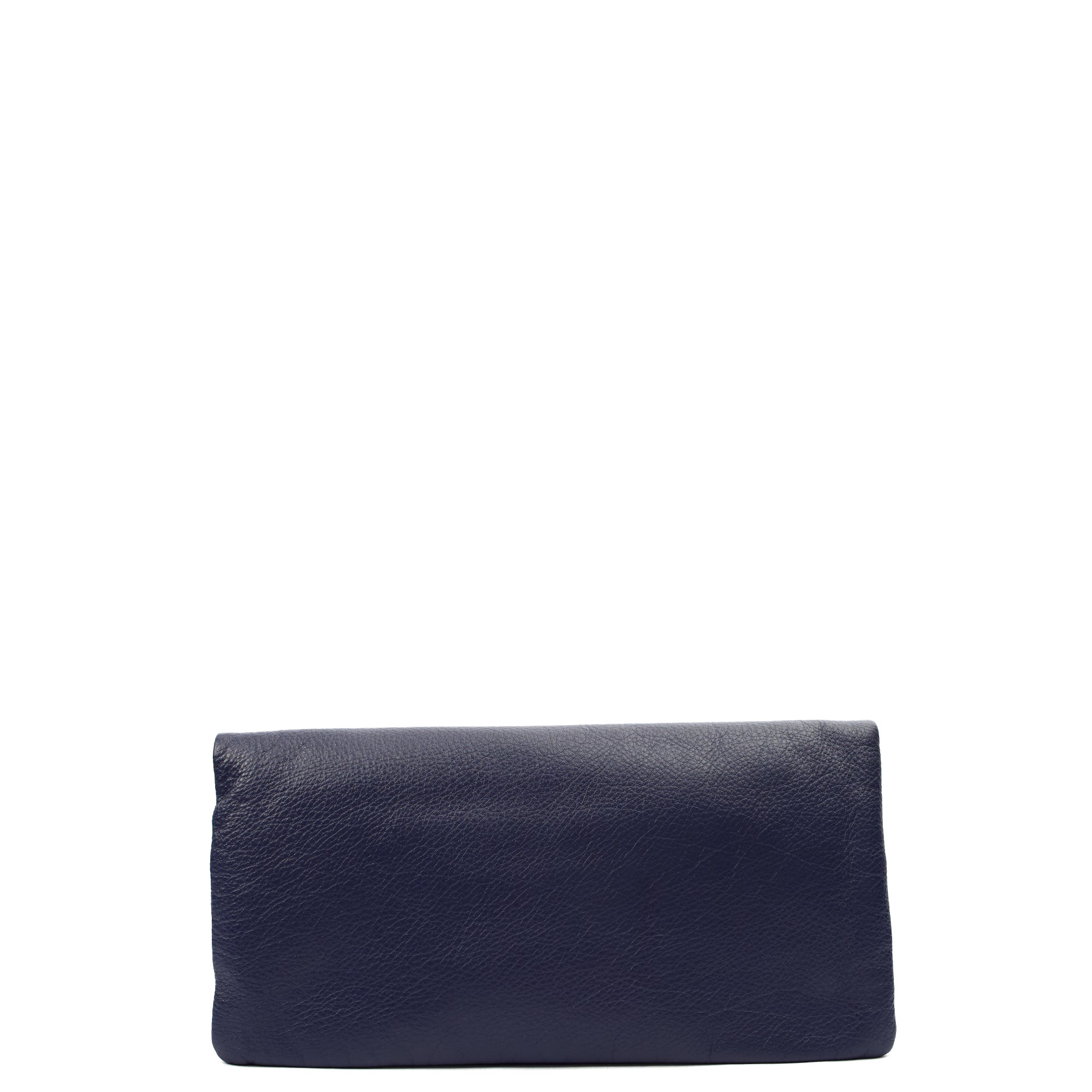 Mulberry Clutch Daria Pouch in Blue, Calfskin Leather — Back View