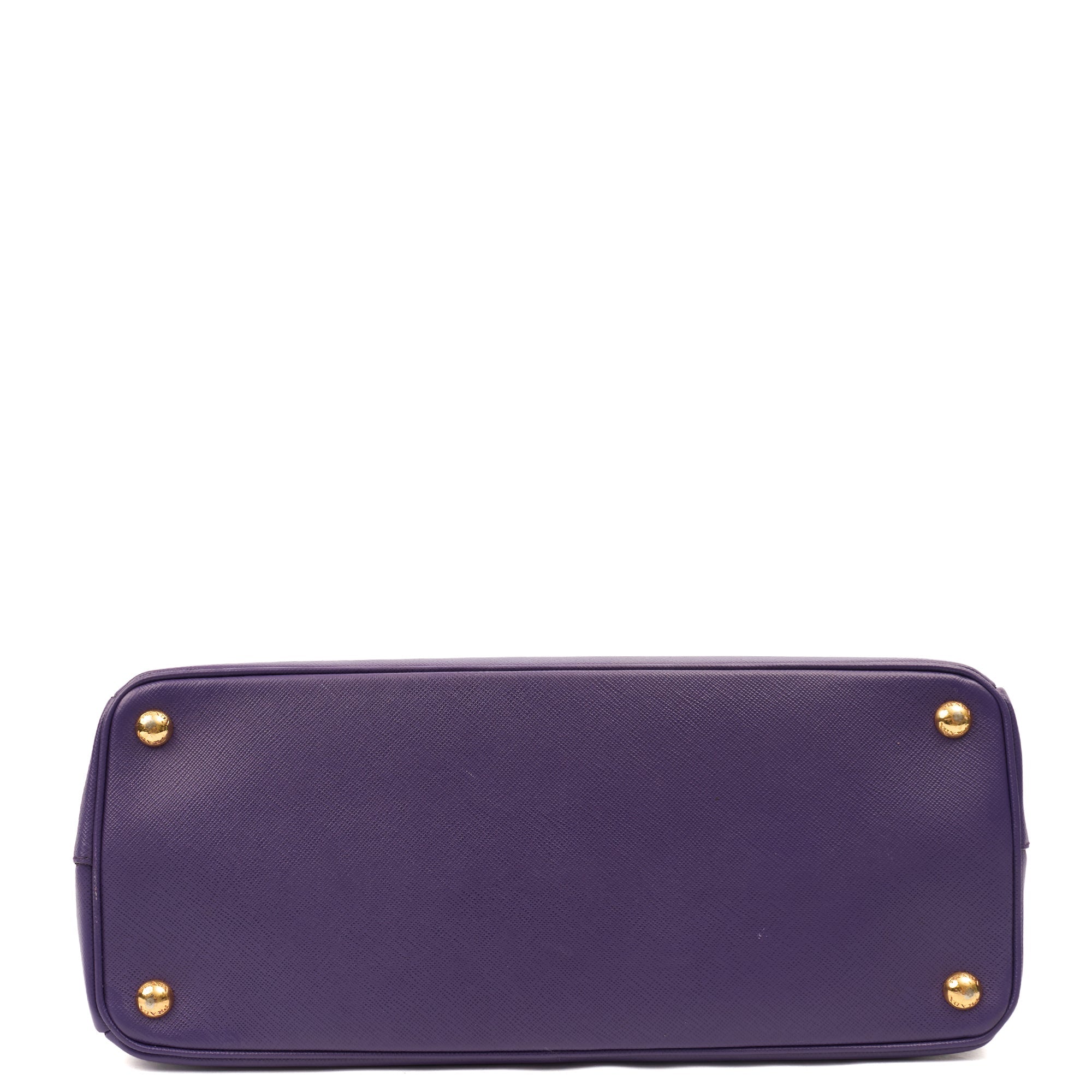 Prada Tote Leather Tote  in Purple, Saffiano Leather — Alternate View 11