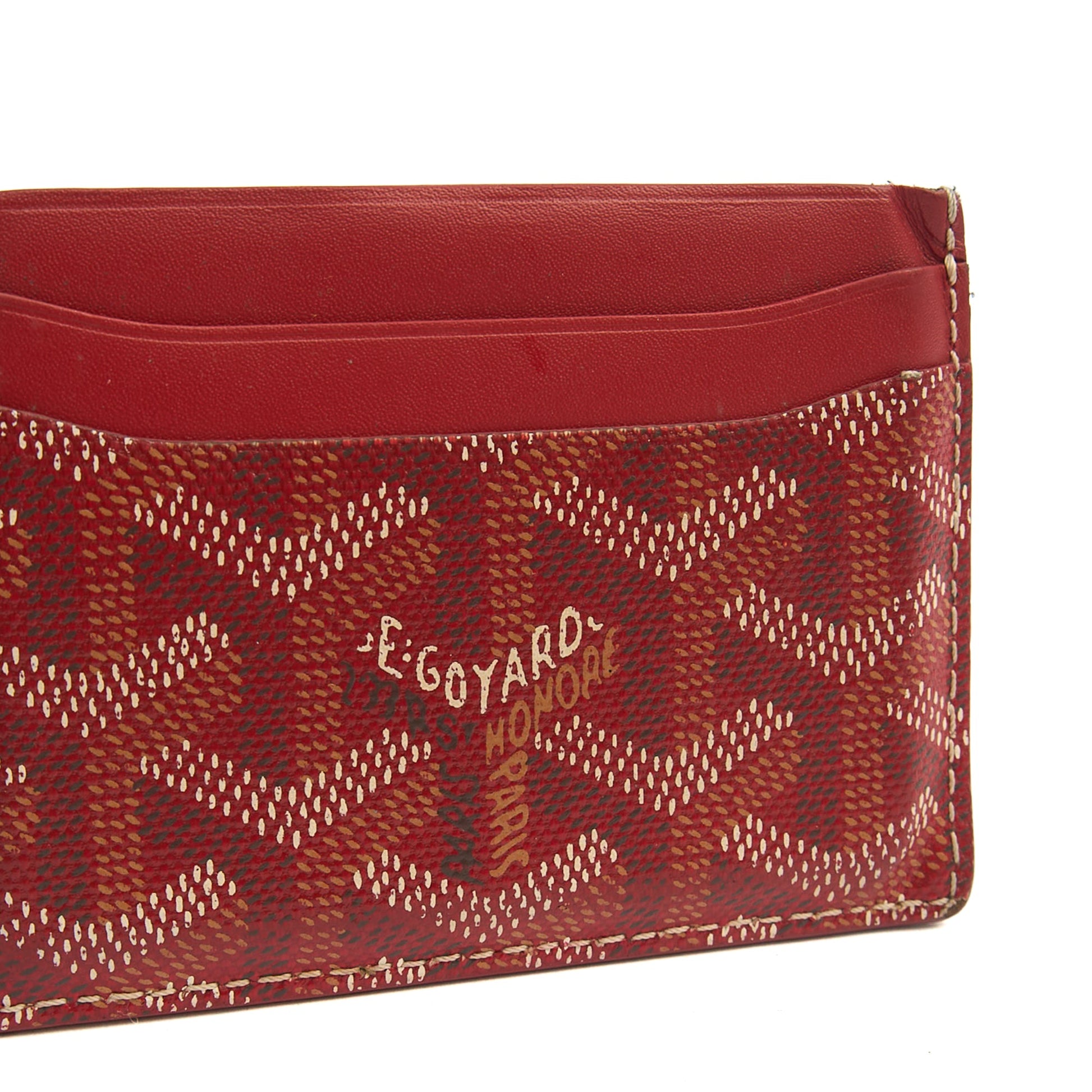 Goyard Card Holder Sulpice Card Holder in Red, Leather — Alternate View 11