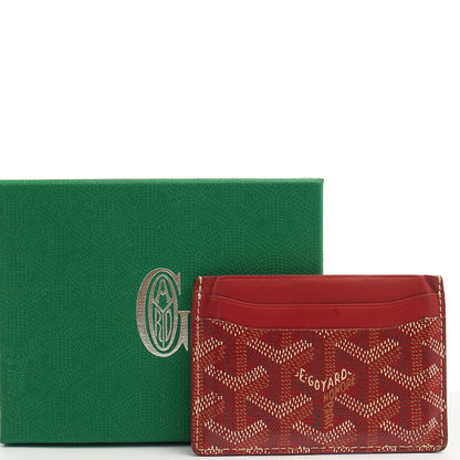 Goyard Card Holder Sulpice Card Holder in Red, Leather — Alternate View 7