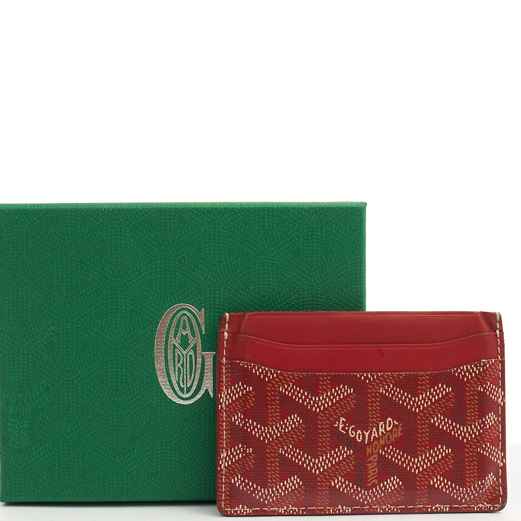 Goyard Card Holder Sulpice Card Holder in Red, Leather — Alternate View 13
