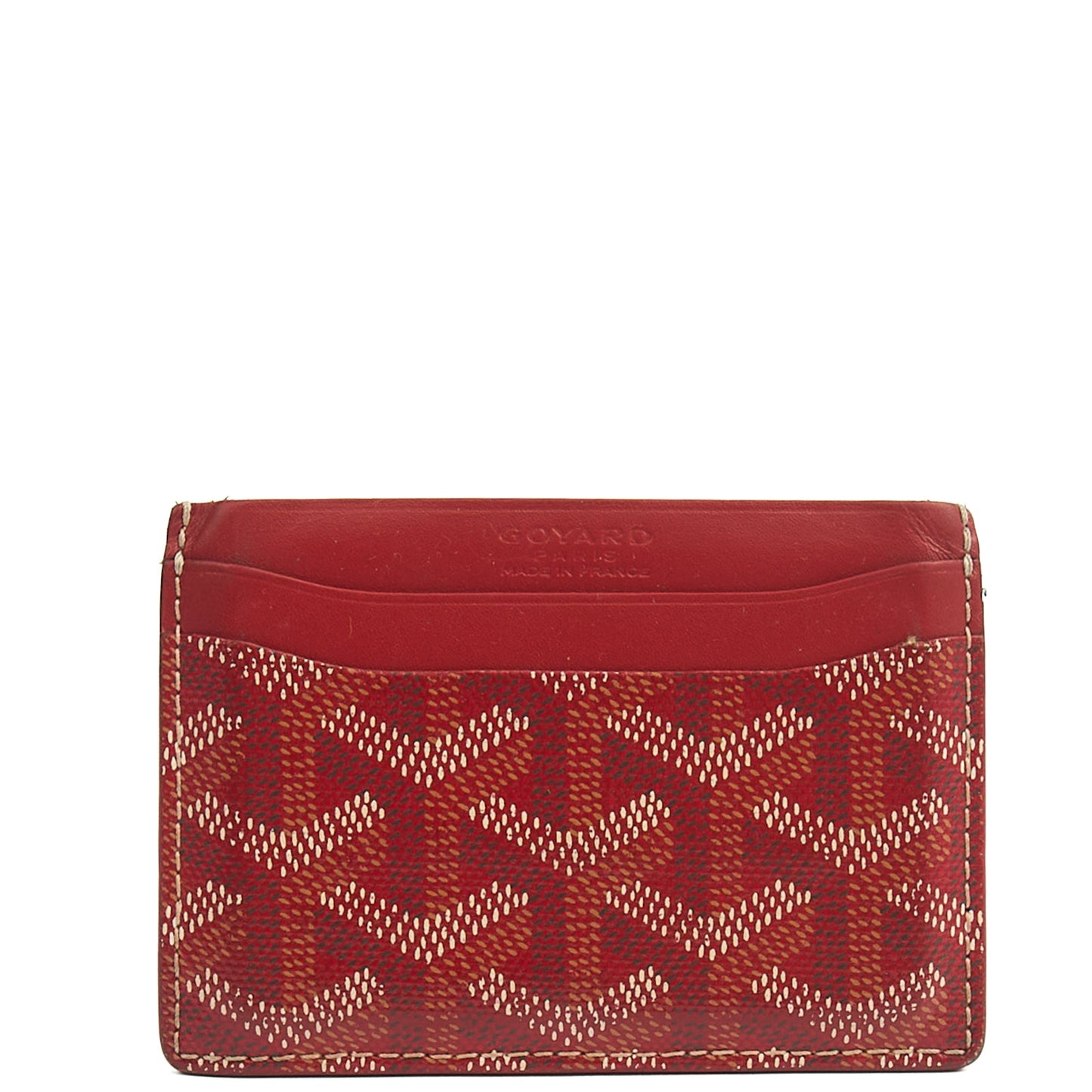Goyard Card Holder Sulpice Card Holder in Red, Leather — Alternate View 14