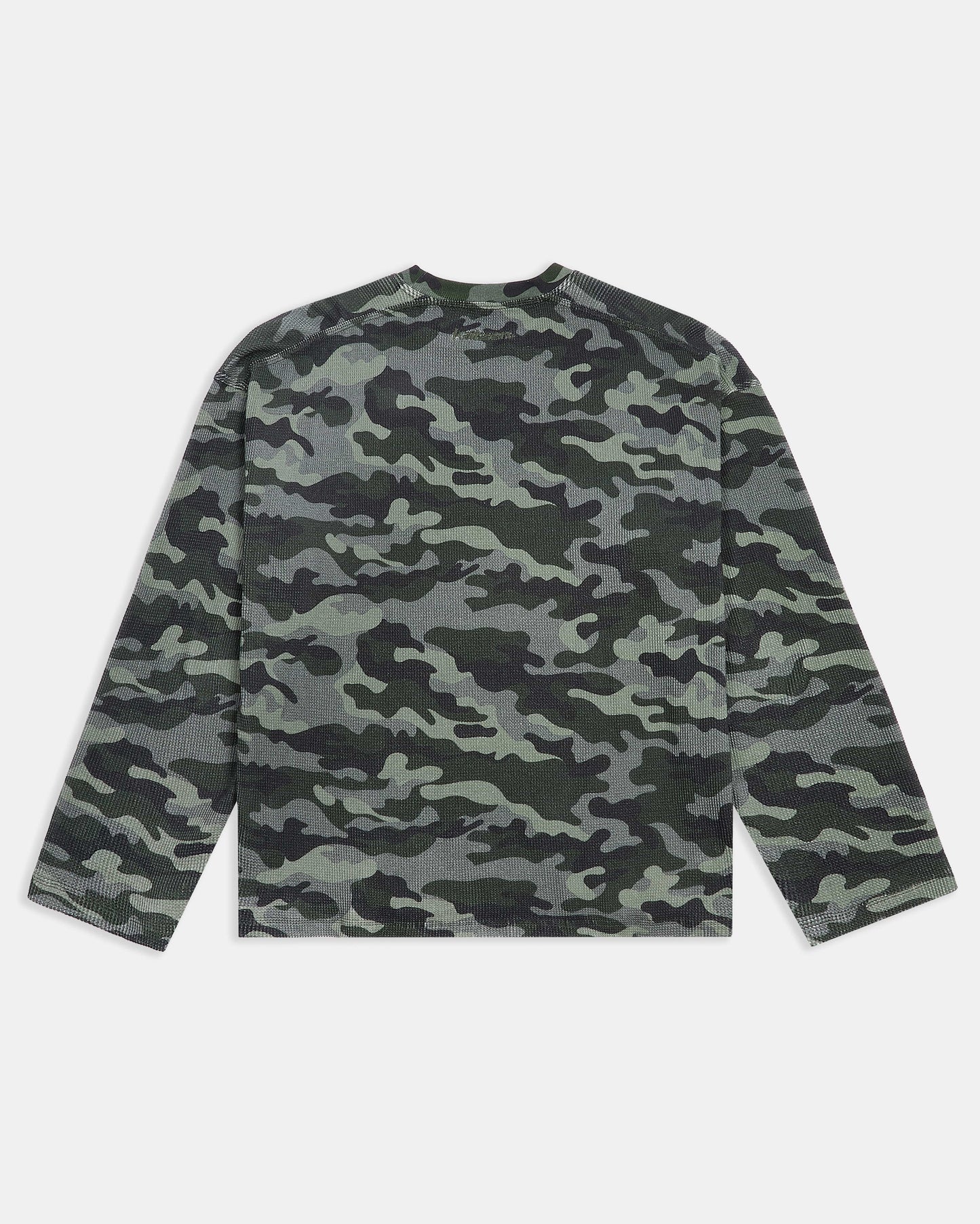 KAIZEN MARKET CAMO WAFFLE LONGSLEEVE — XS — Side View