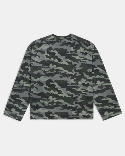 KAIZEN MARKET CAMO WAFFLE LONGSLEEVE — XS — Side View