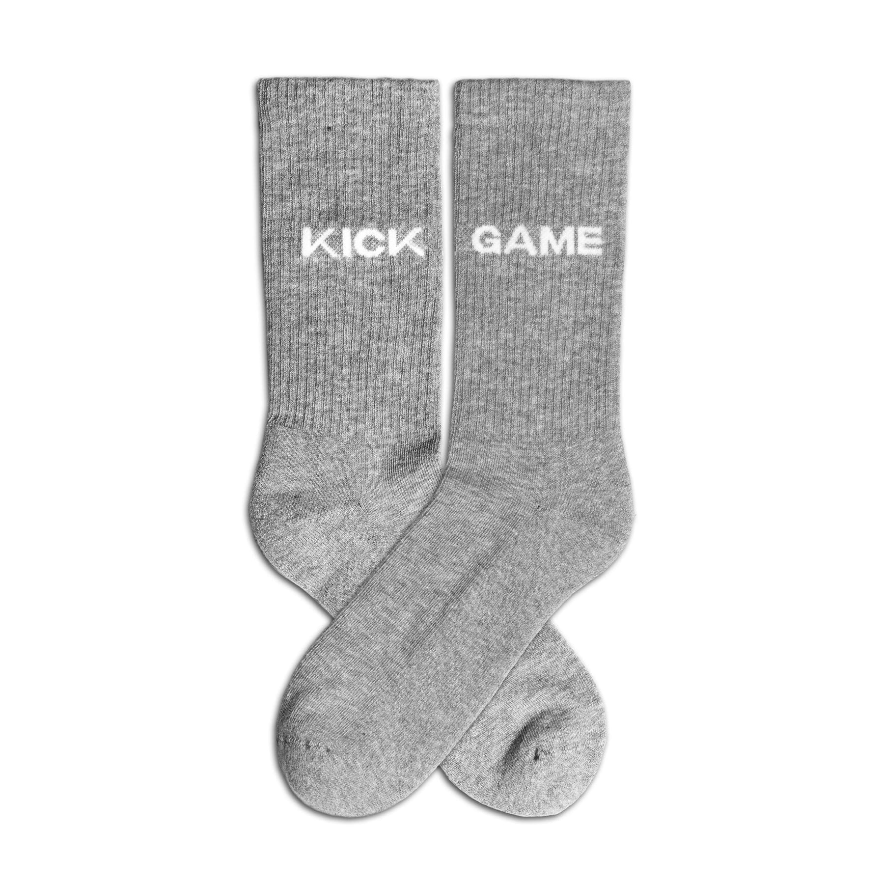 Kick Game 3 Pack Socks "Black White Grey" — UK 5 - UK 8 — Top View