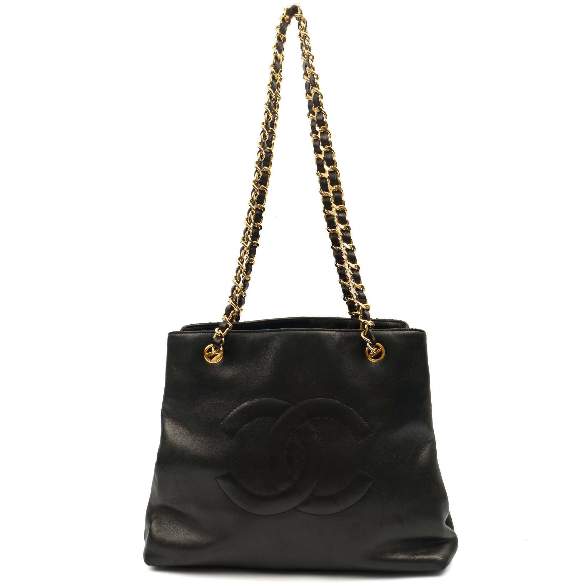 Chanel Tote Vintage Tote in Black, Lambskin Leather — Alternate View 8