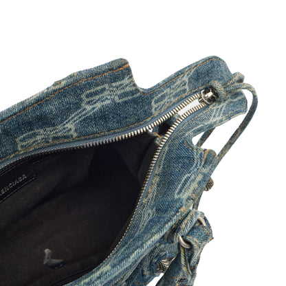 Balenciaga Mini Bag Neo Cagole XS in Blue, Canvas — Alternate View 7