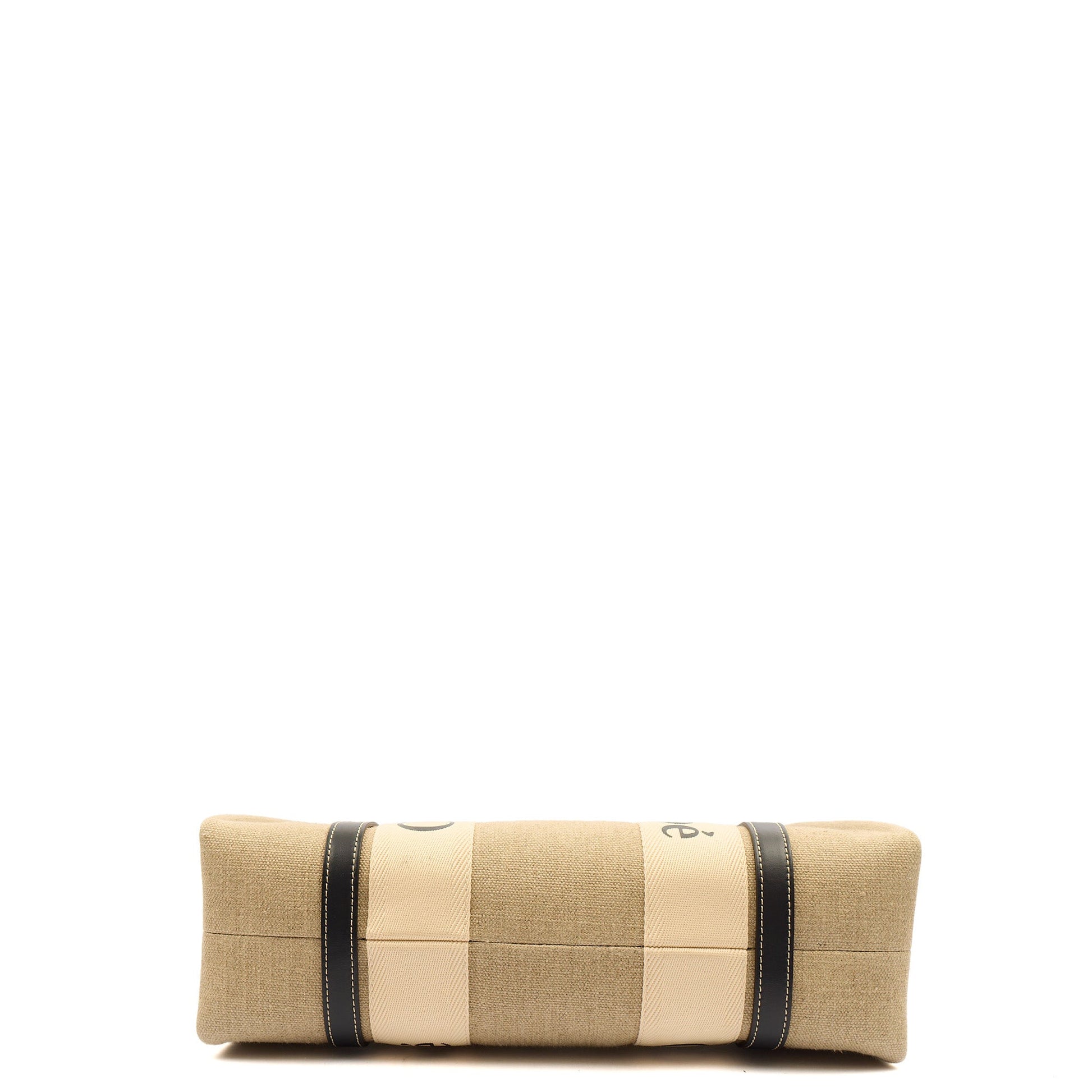 Chloe Tote Woody Tote - Medium in Neutral, Canvas — Top View