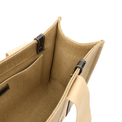 Chloe Tote Woody Tote - Medium in Neutral, Canvas — Detail View