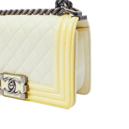 Chanel Shoulder Bag Boy - Small in Neutral, Calfskin Leather — Alternate View 18