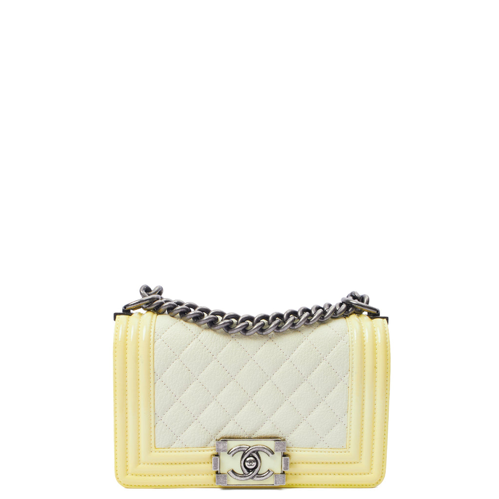 Chanel Shoulder Bag Boy - Small in Neutral, Calfskin Leather — Alternate View 12