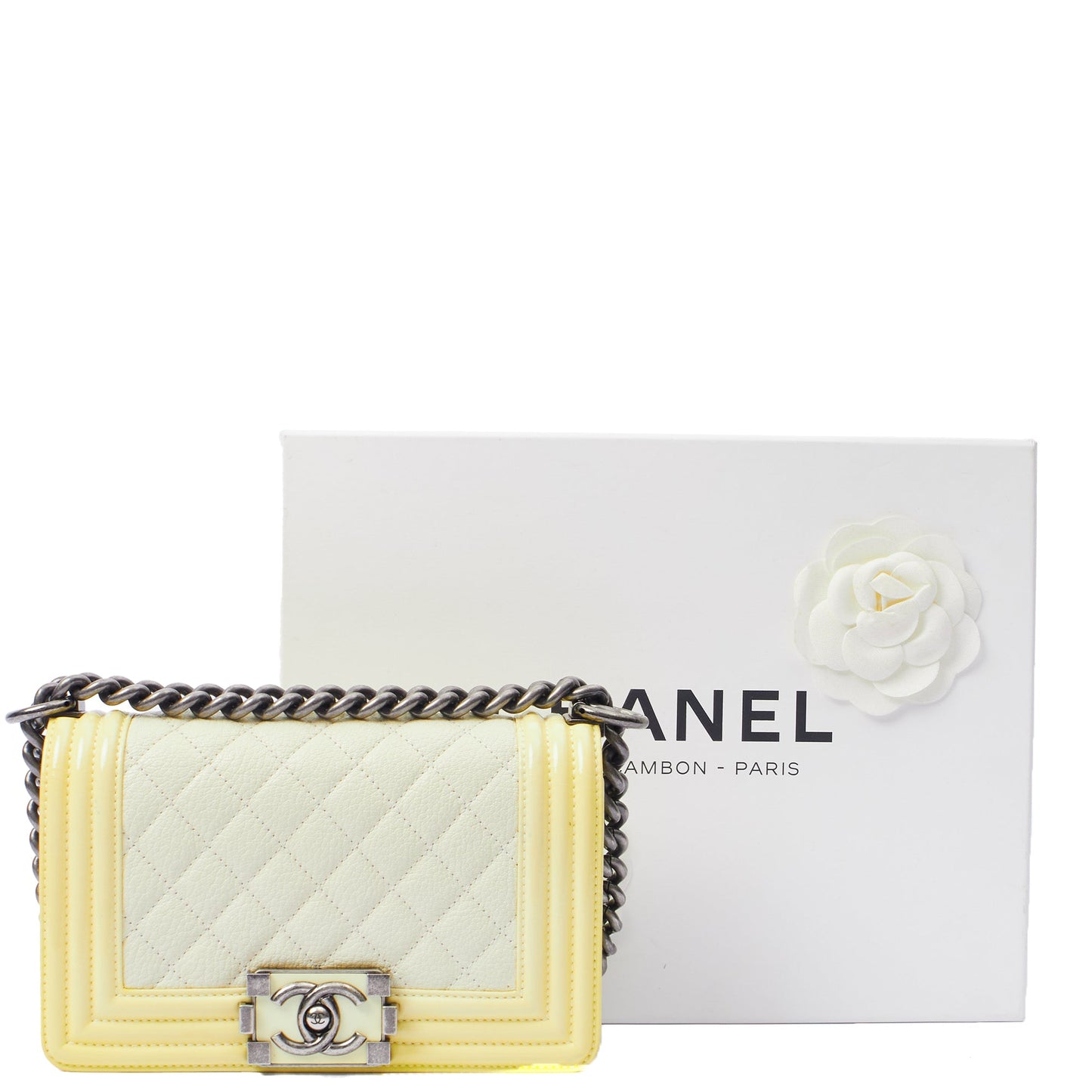 Chanel Shoulder Bag Boy - Small in Neutral, Calfskin Leather — Alternate View 21