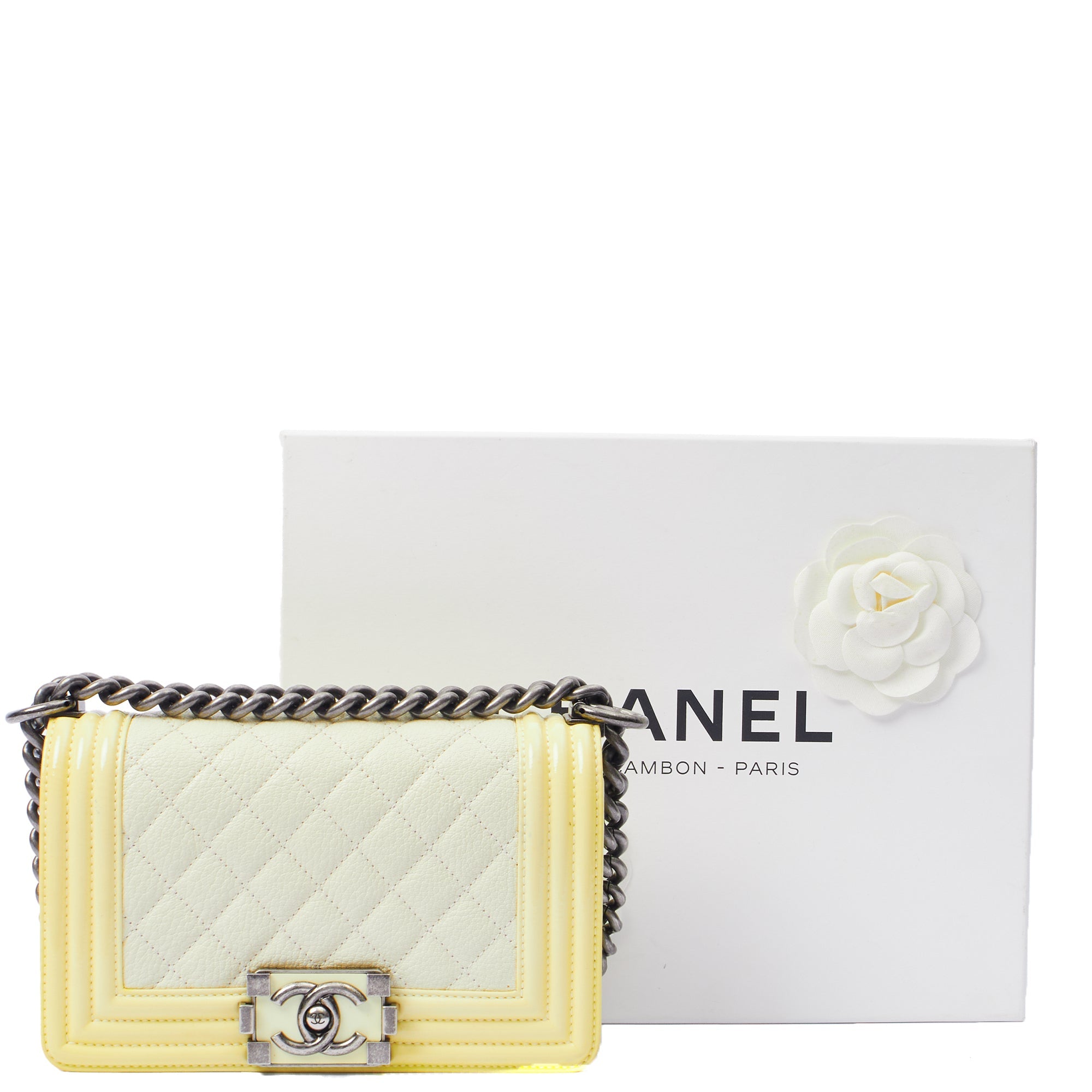 Chanel Shoulder Bag Boy - Small in Neutral, Calfskin Leather — Alternate View 21
