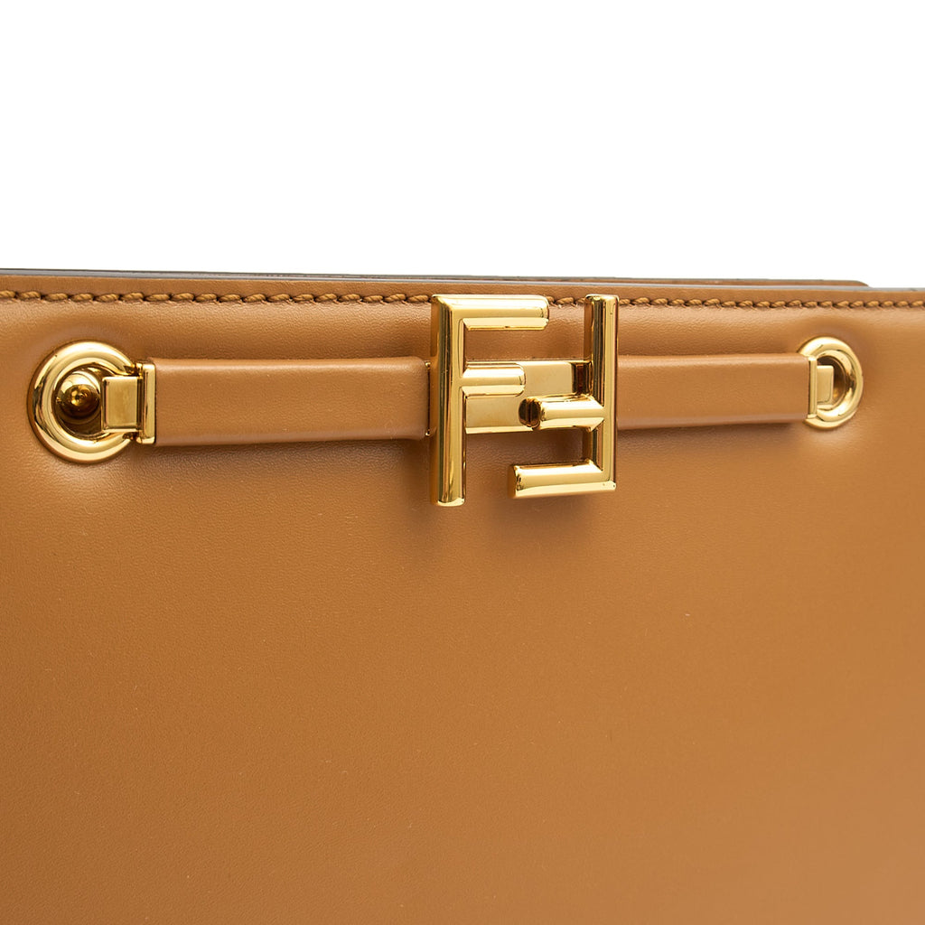 Fendi Cross Body Touch in Brown, Leather — Lifestyle View