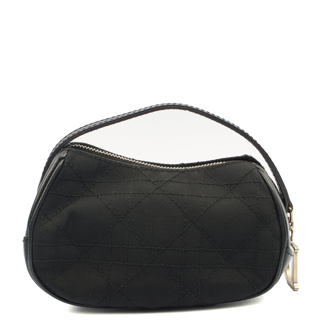 Christian Dior Mini Bag Clutch in Black, Fabric — Back View