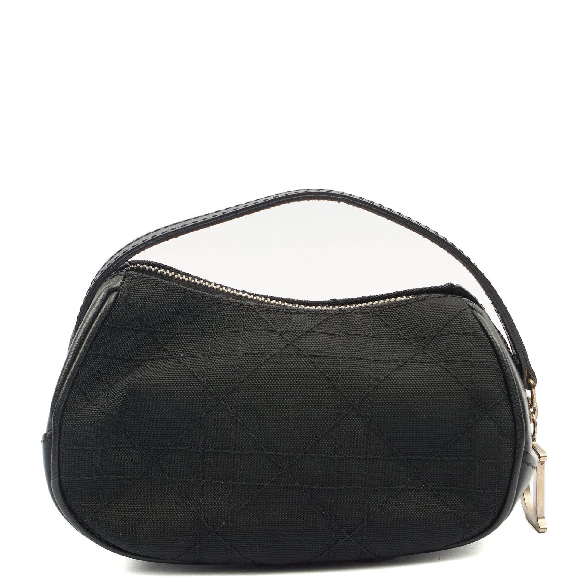 Christian Dior Mini Bag Clutch in Black, Fabric — Back View