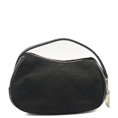Christian Dior Mini Bag Clutch in Black, Fabric — Back View