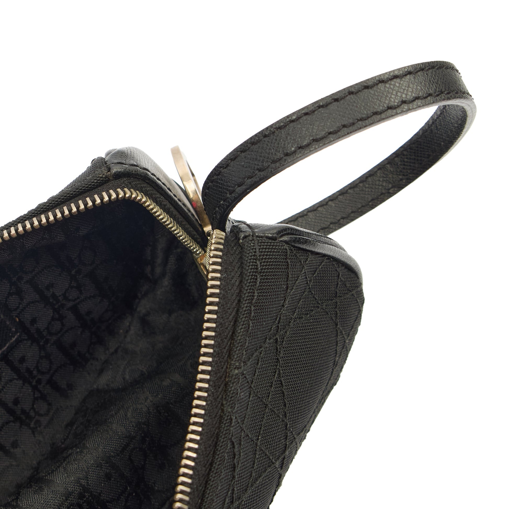 Christian Dior Mini Bag Clutch in Black, Fabric — Detail View