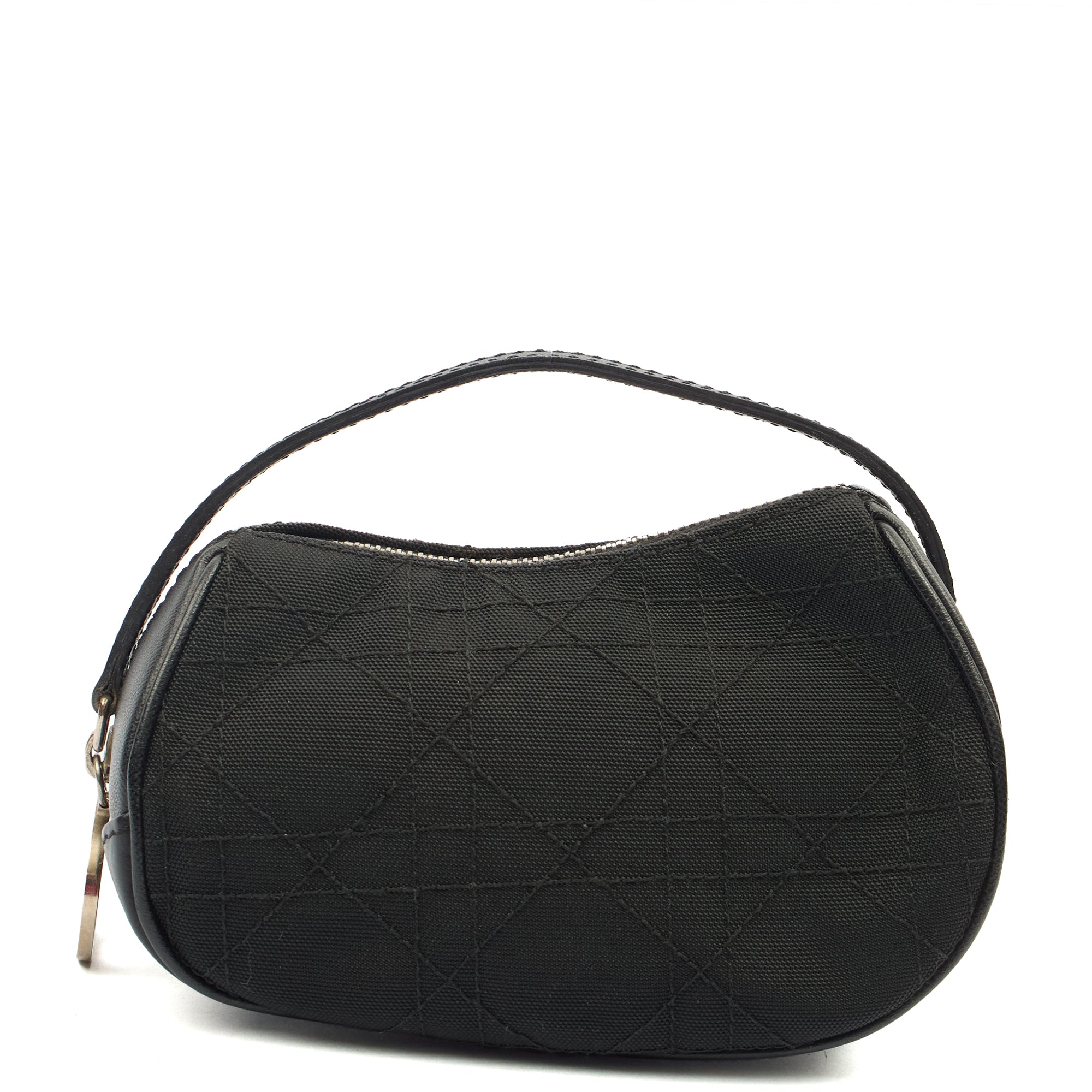 Christian Dior Mini Bag Clutch in Black, Fabric — Front View