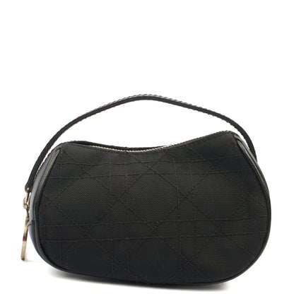 Christian Dior Mini Bag Clutch in Black, Fabric — Front View