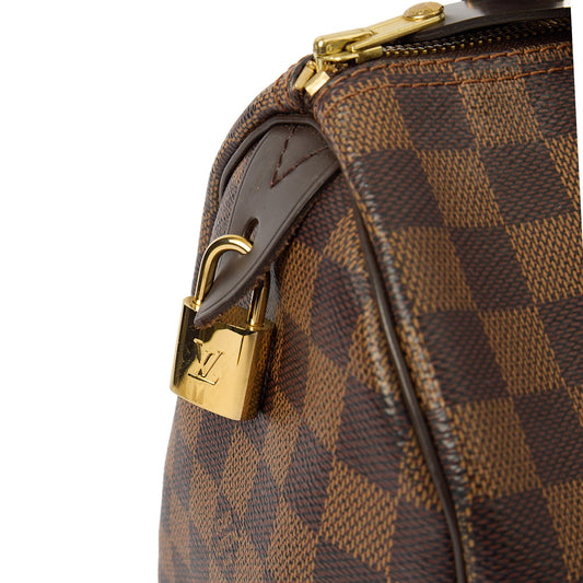 Louis Vuitton Tote Speedy 25 in Damier Ebene, Canvas — Side View