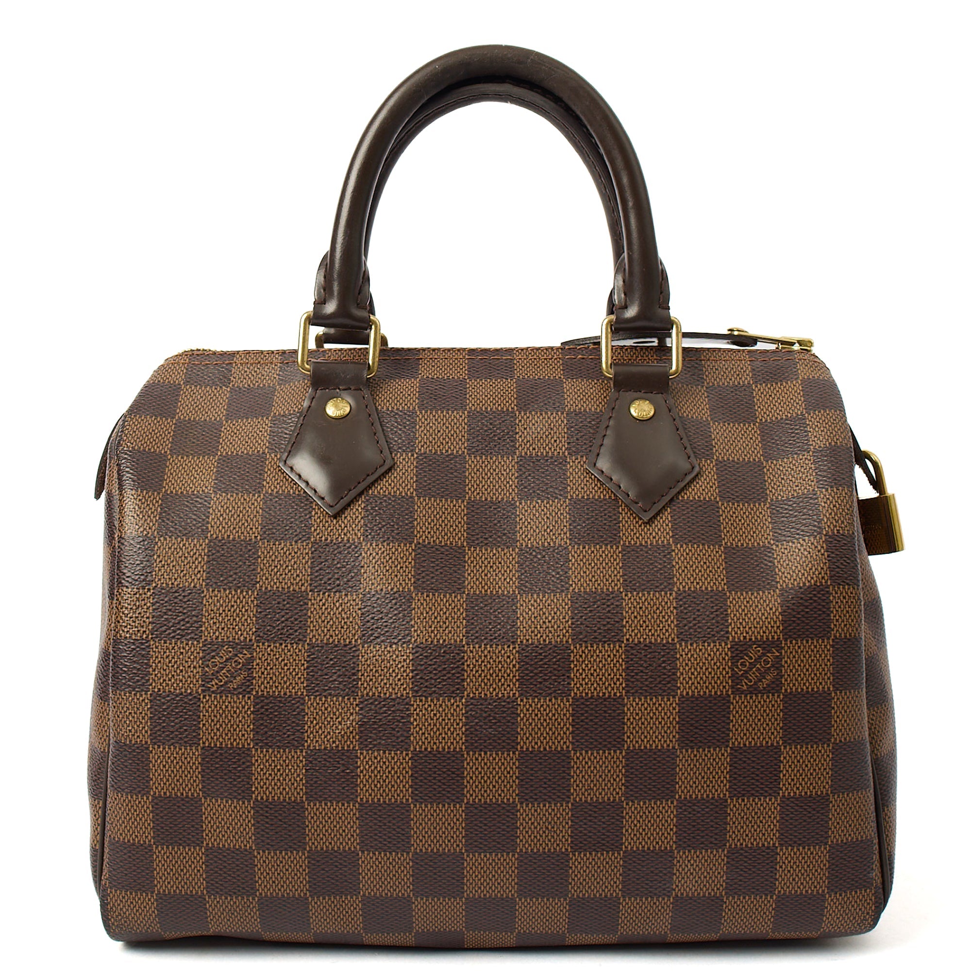 Louis Vuitton Tote Speedy 25 in Damier Ebene, Canvas — Top View