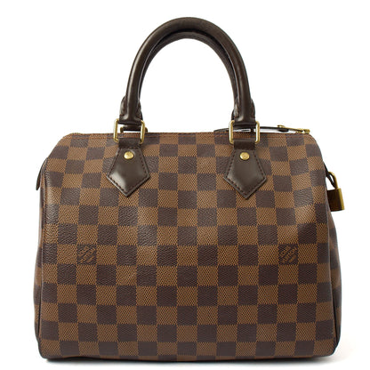 Louis Vuitton Tote Speedy 25 in Damier Ebene, Canvas — Top View