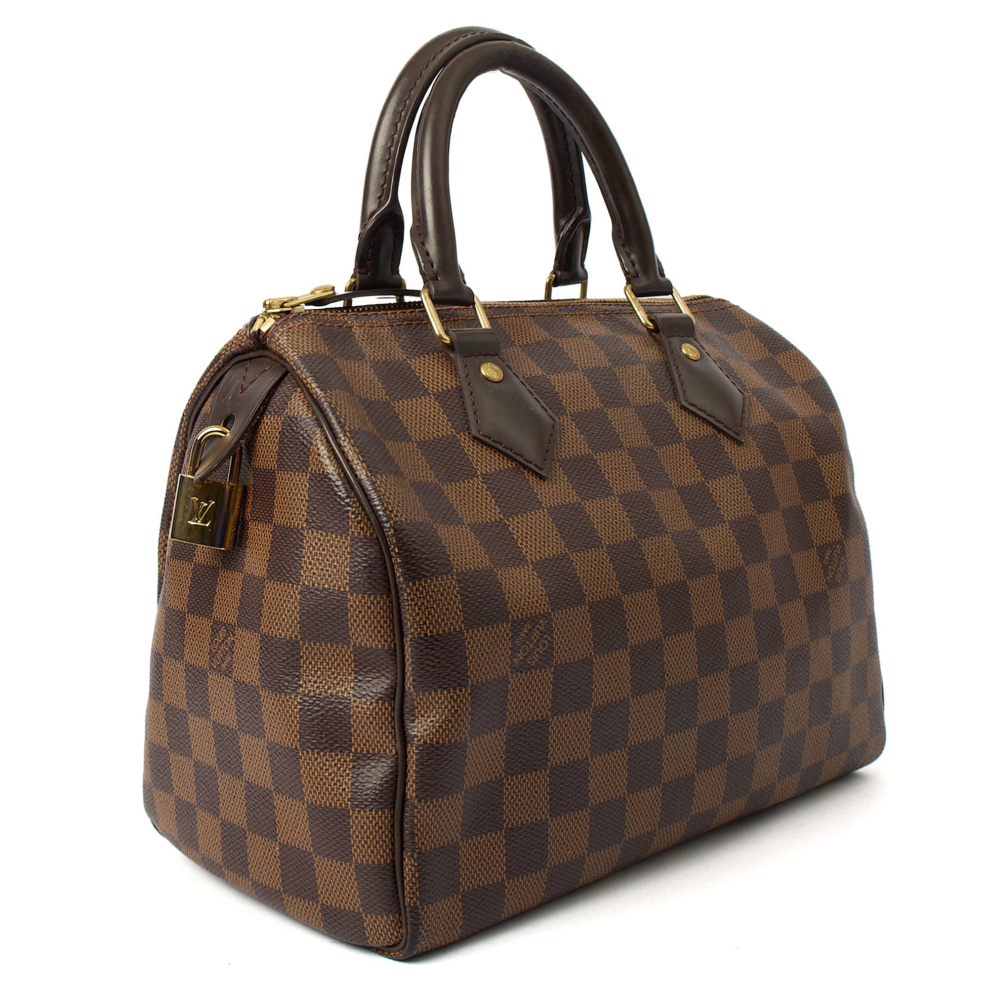 Louis Vuitton Tote Speedy 25 in Damier Ebene, Canvas — Back View