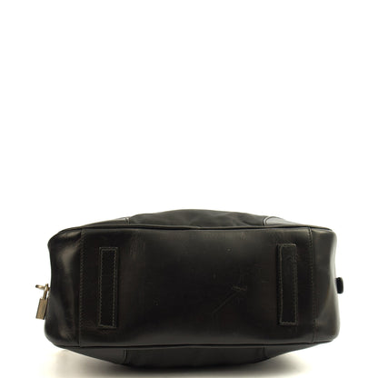 Prada Top Handle Shoulder Bag in Black, Nylon — Detail View