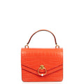 Mulberry Medium Harlow in Hibiscus , Exotic Effect Leather — Front View
