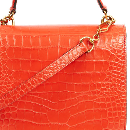 Mulberry Medium Harlow in Hibiscus , Exotic Effect Leather — Alternate View 8