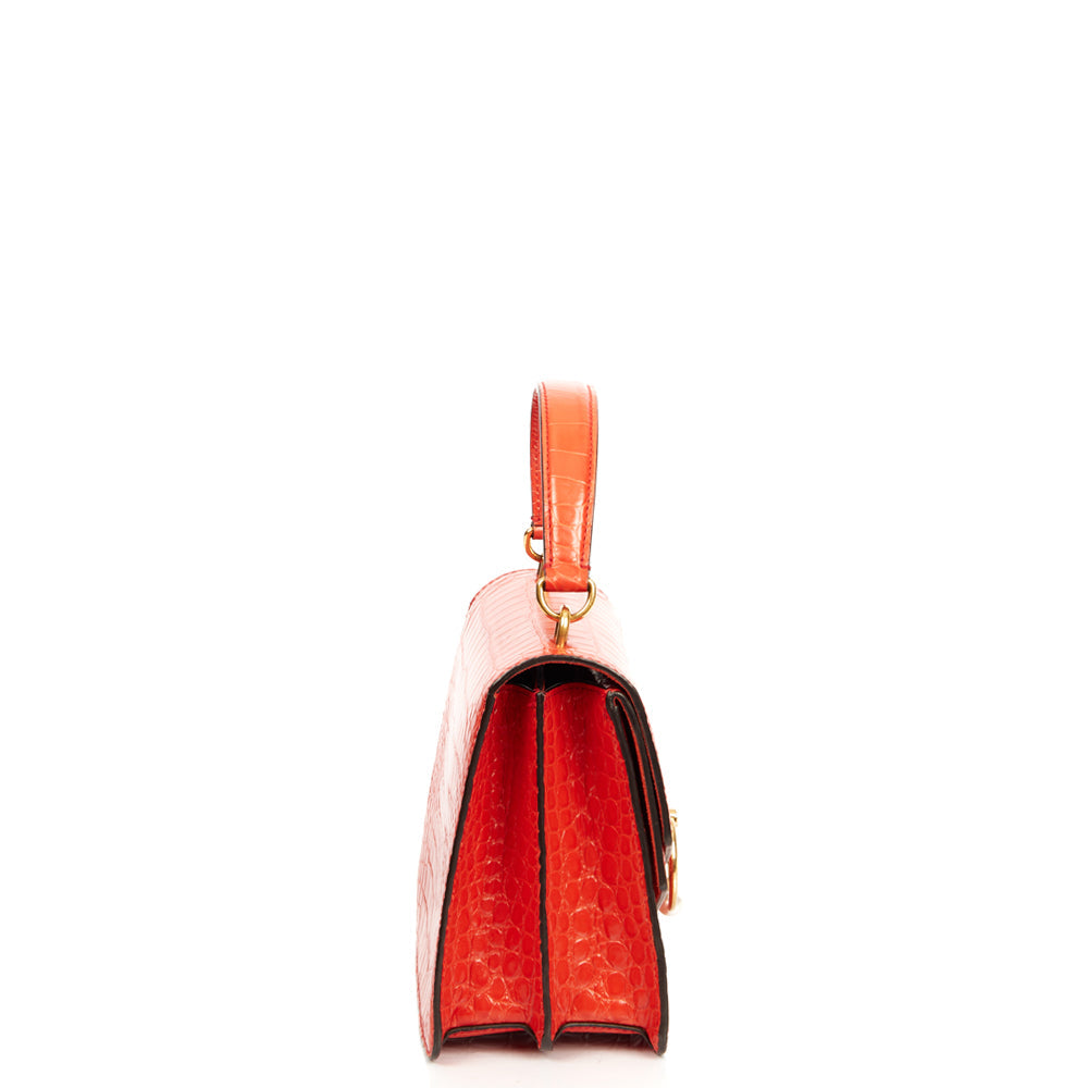 Mulberry Medium Harlow in Hibiscus , Exotic Effect Leather — Alternate View 11