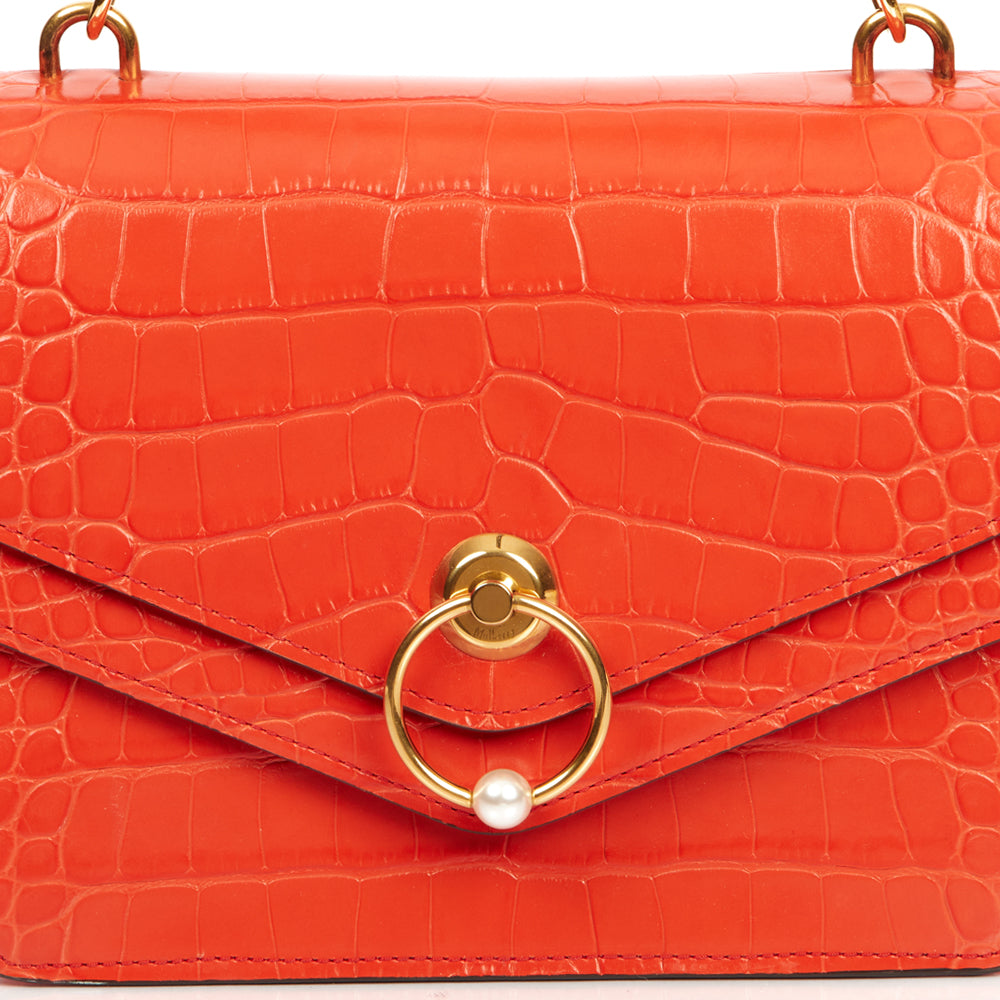 Mulberry Medium Harlow in Hibiscus , Exotic Effect Leather — Alternate View 14