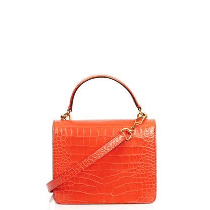 Mulberry Medium Harlow in Hibiscus , Exotic Effect Leather — Alternate View 12