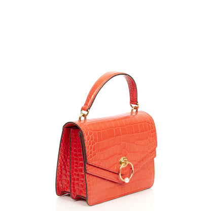Mulberry Medium Harlow in Hibiscus , Exotic Effect Leather — Alternate View 18