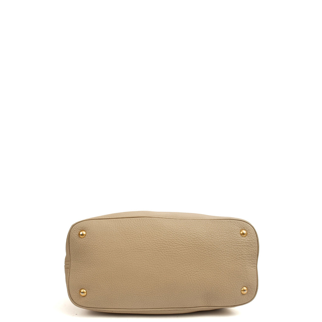Prada Tote Lux Tote in Neutral, Calfskin — Top View