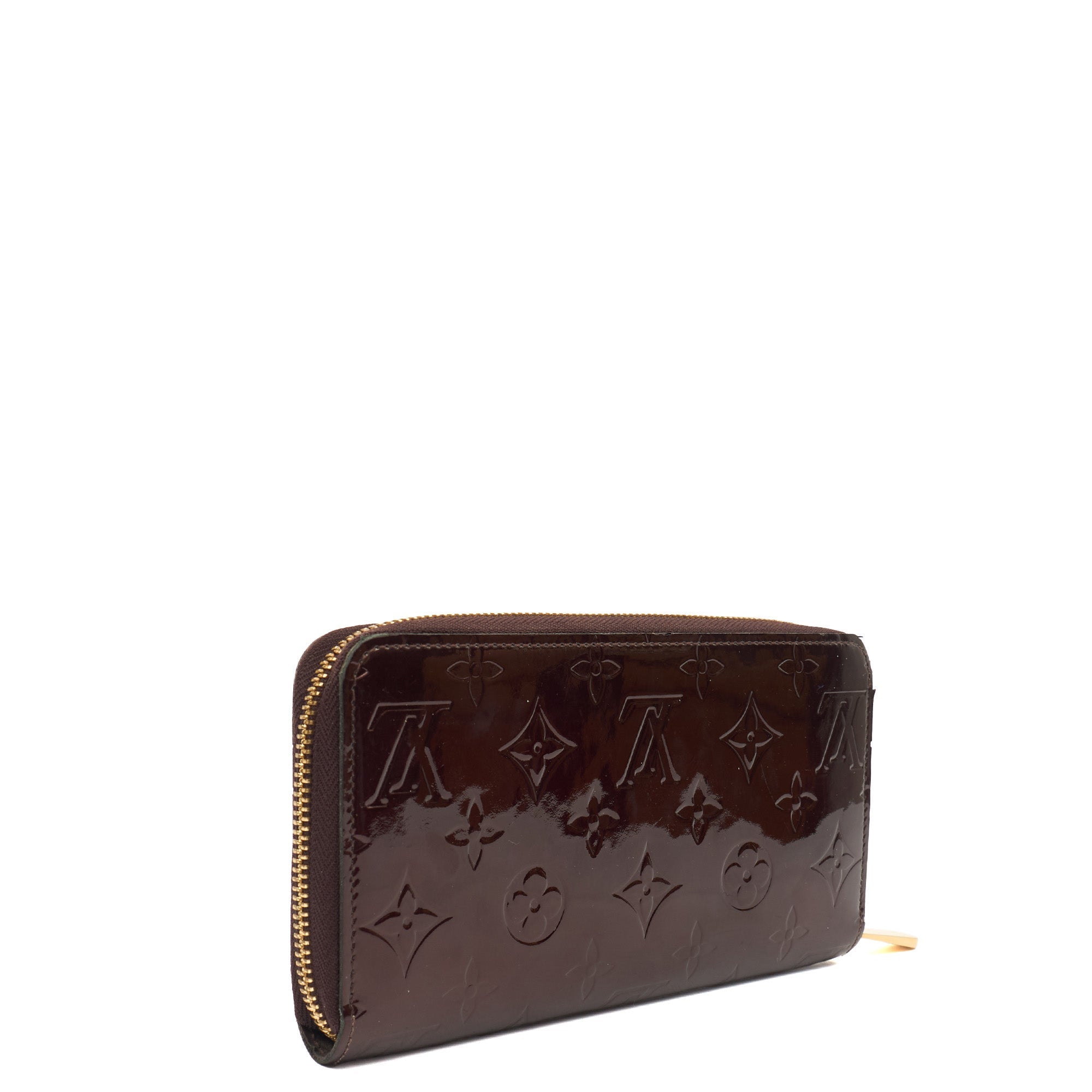 Louis Vuitton Purse Emilie Wallet in Amarante, Vernis — Back View