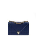 Christian Dior Shoulder Bag Diorama - Medium in Blue, Leather — Front View