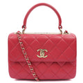 Chanel Top Handle Trendy CC in Pink, Calfskin Leather — Front View