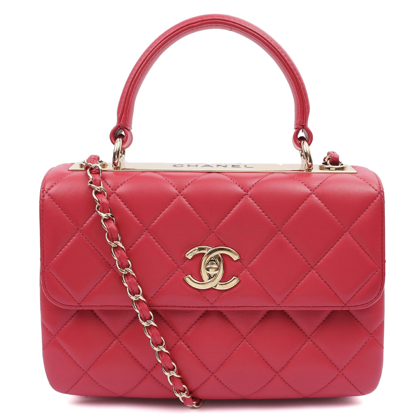 Chanel Top Handle Trendy CC in Pink, Calfskin Leather — Alternate View 11