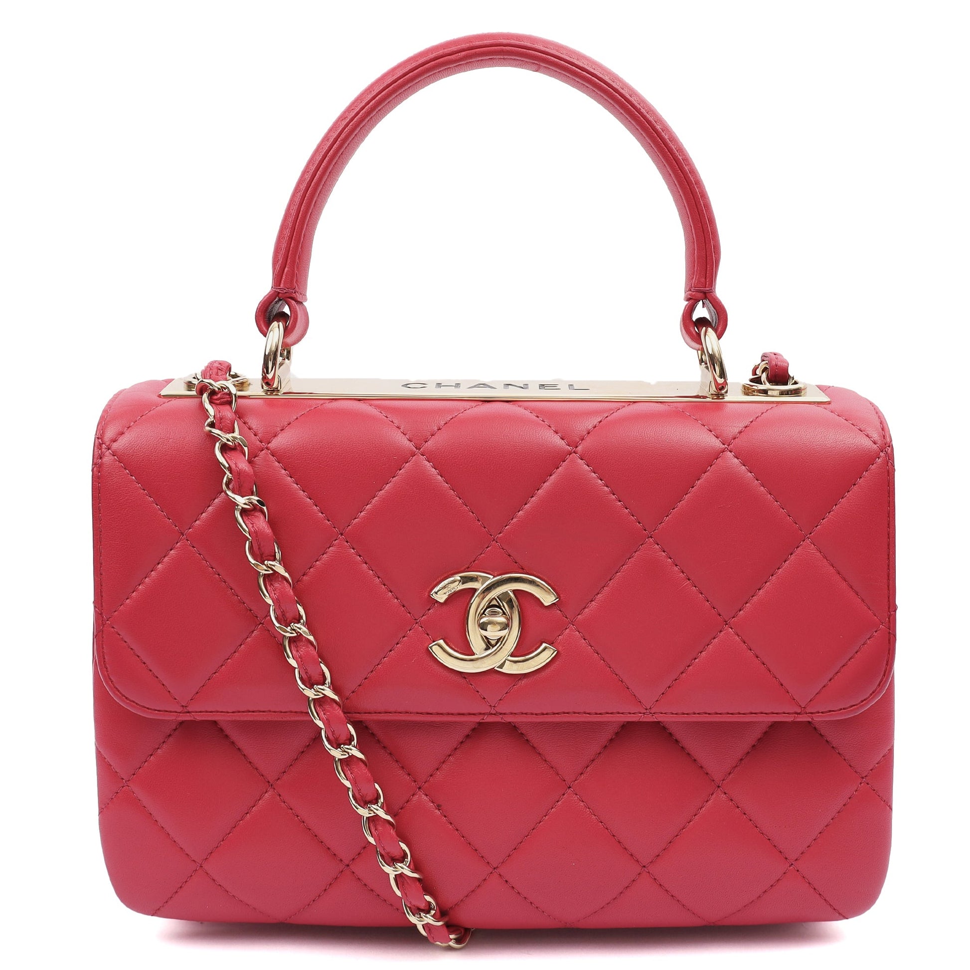 Chanel Top Handle Trendy CC in Pink, Calfskin Leather — Alternate View 11