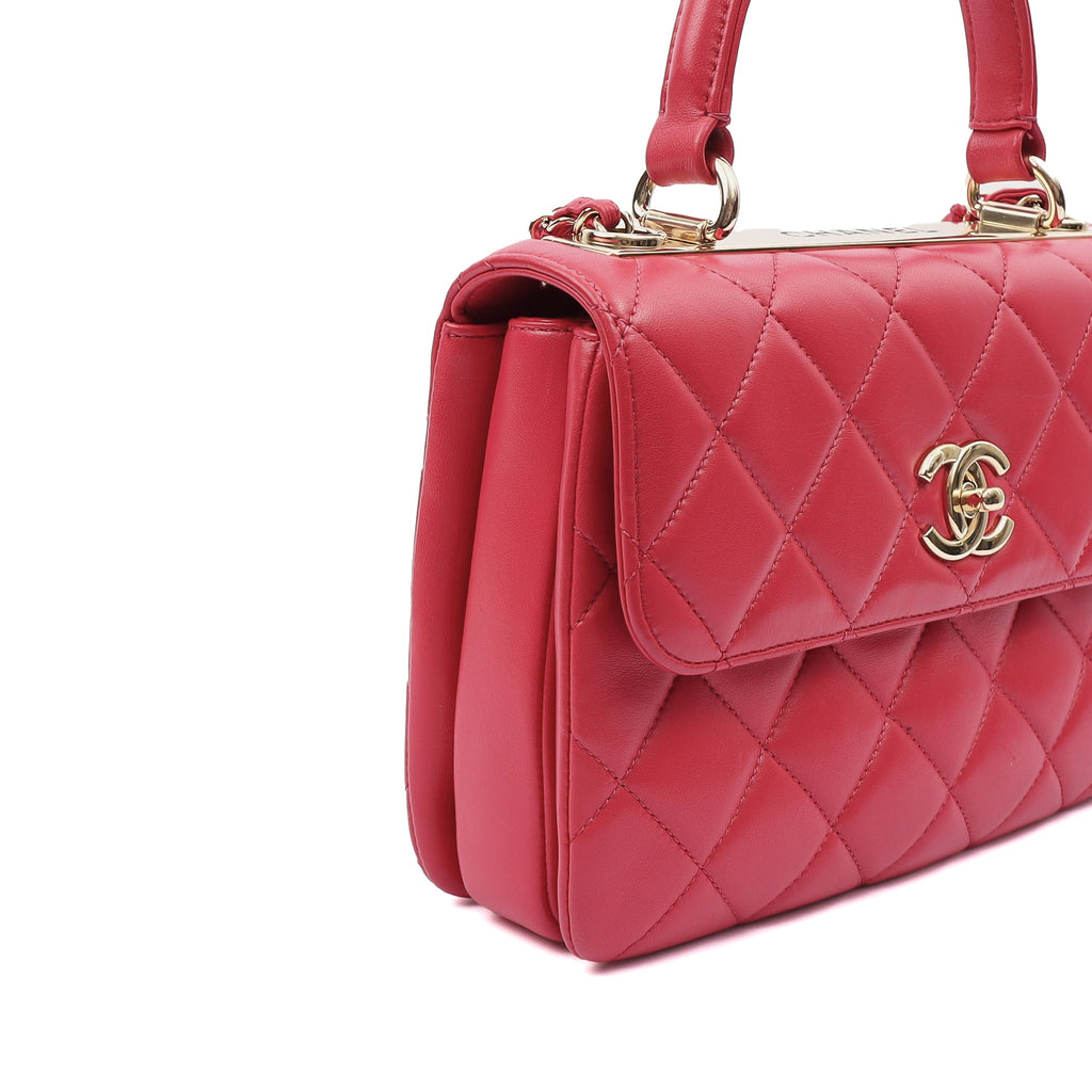 Chanel Top Handle Trendy CC in Pink, Calfskin Leather — Alternate View 17