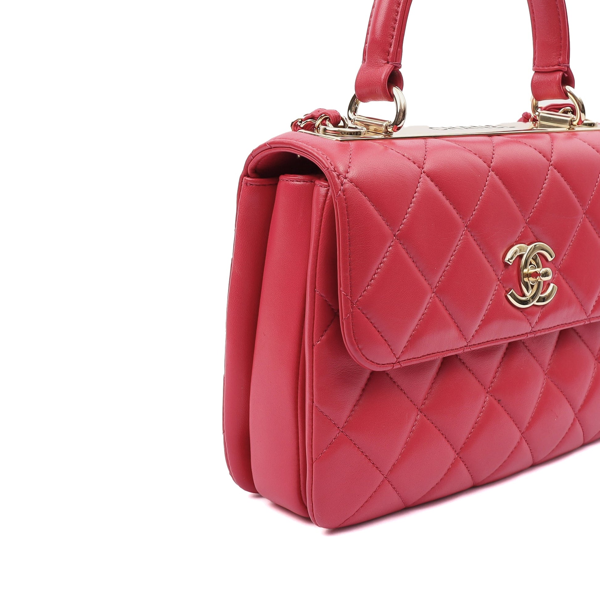 Chanel Top Handle Trendy CC in Pink, Calfskin Leather — Alternate View 17