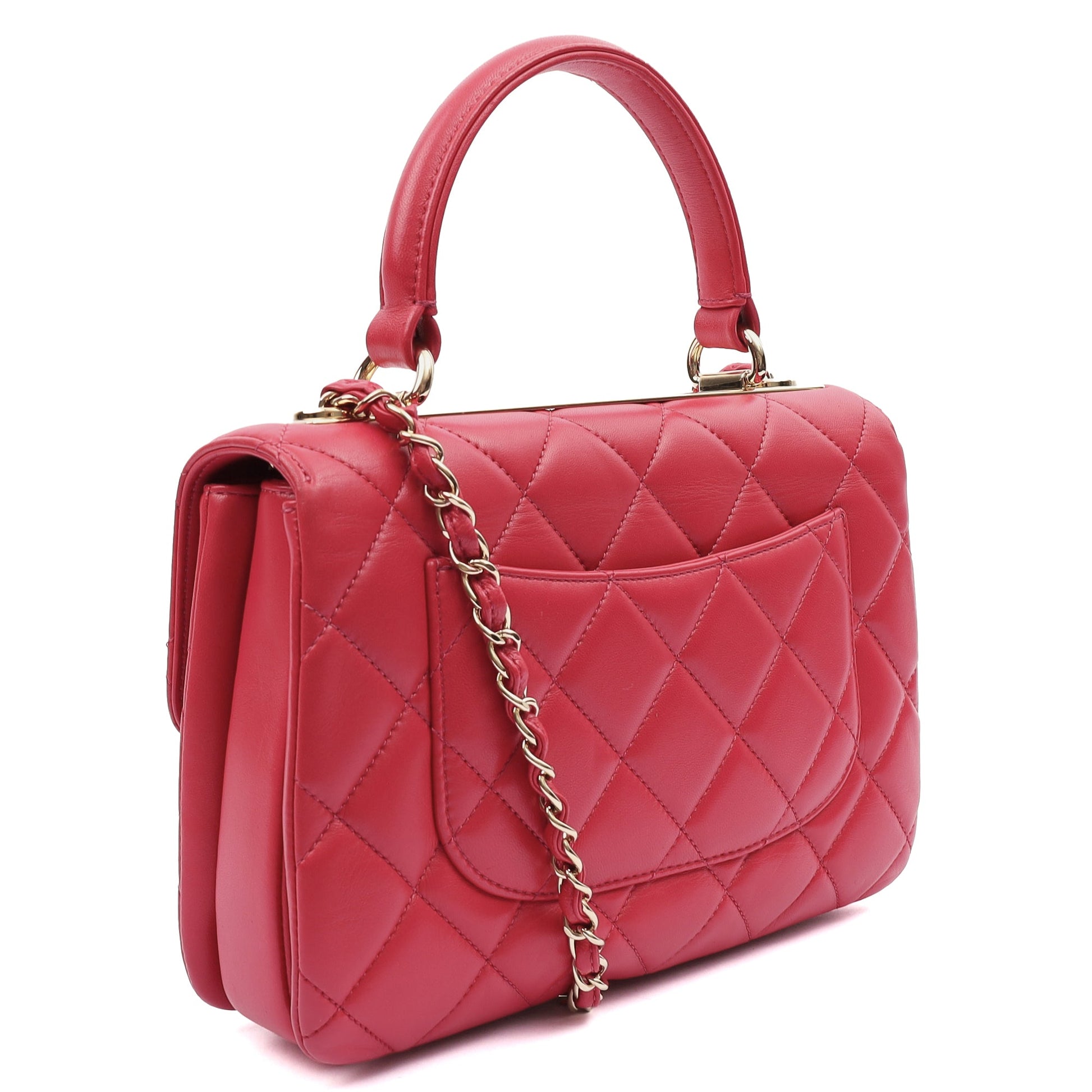Chanel Top Handle Trendy CC in Pink, Calfskin Leather — Alternate View 12