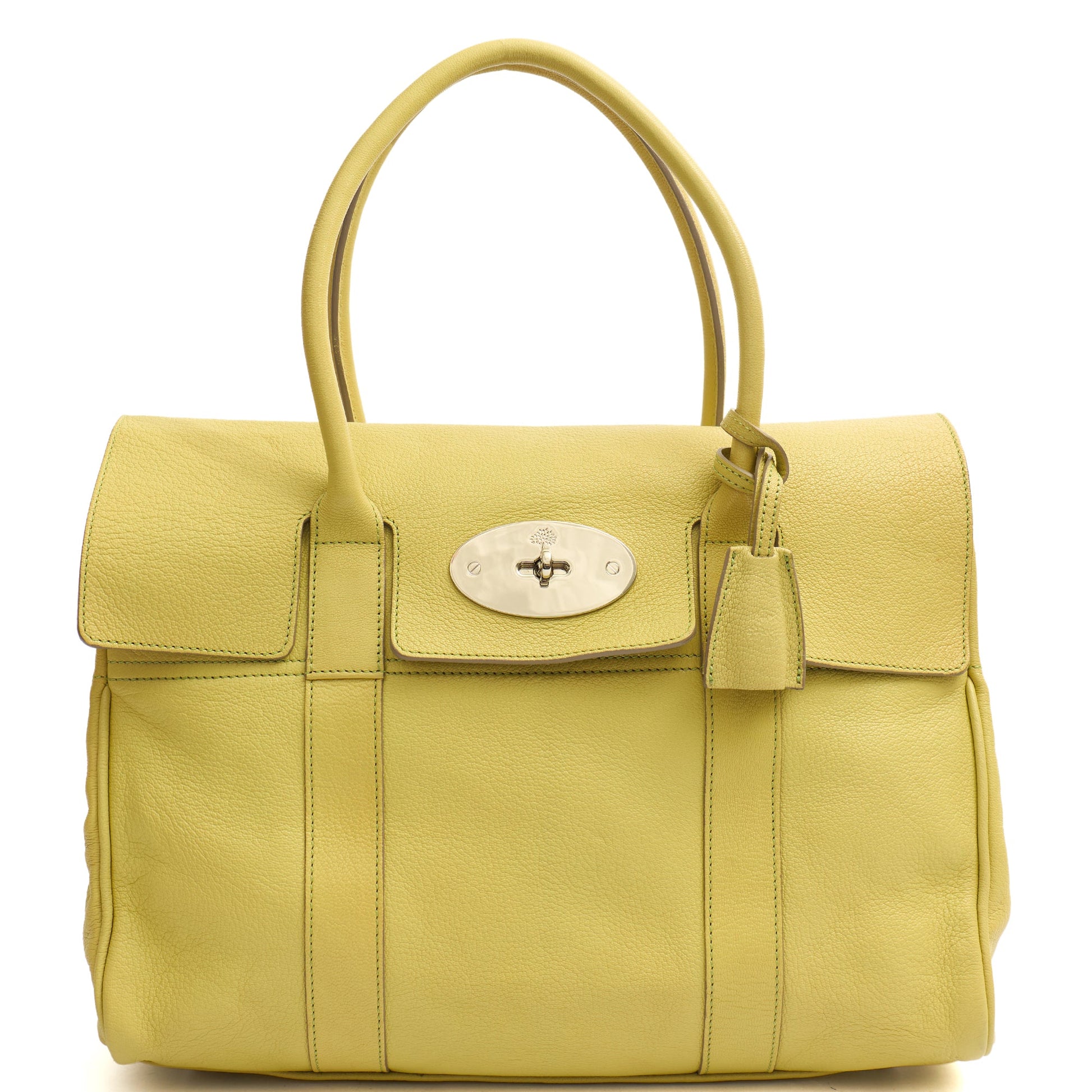 Mulberry Tote Bayswater Heritage in Pistachio, Leather — Front View