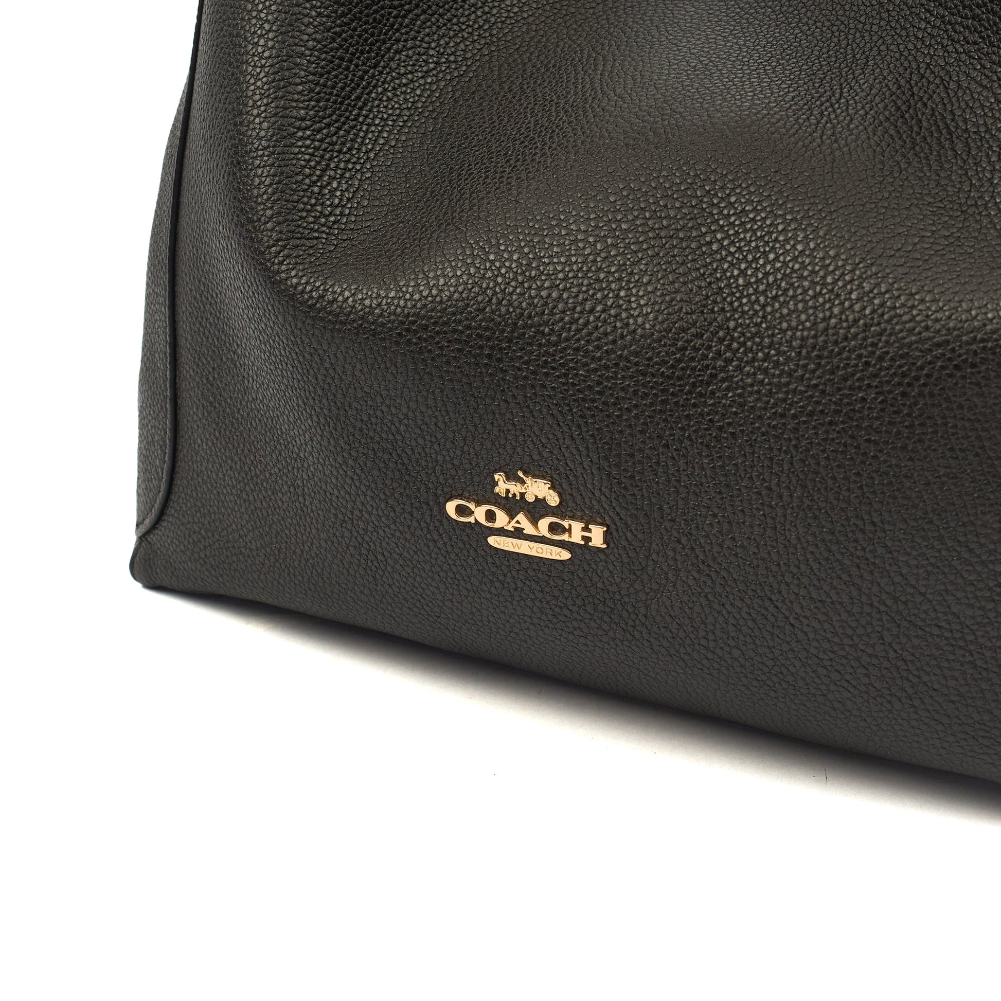 Coach Tote Edie Tote in Black, Leather — Lifestyle View