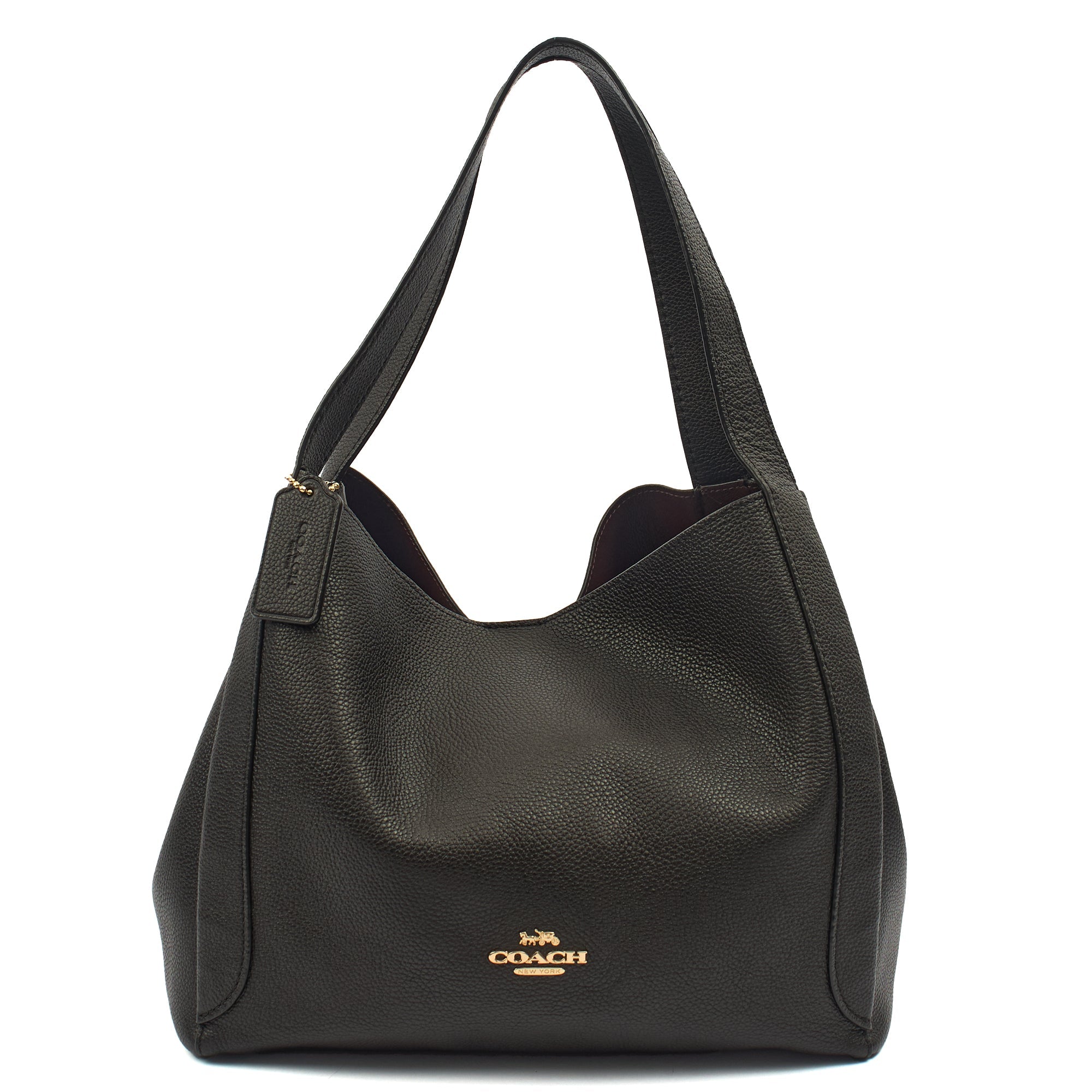 Coach Tote Edie Tote in Black, Leather — Front View