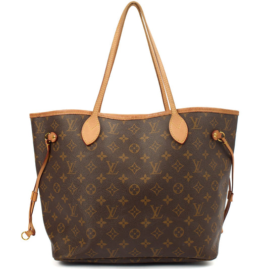 Louis Vuitton Tote Neverfull MM in Monogram, Canvas — Front View